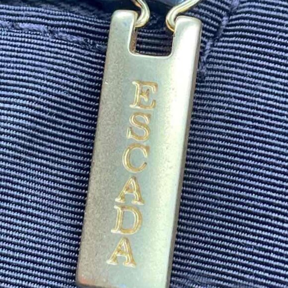 Authentic Escada Women Beige Brown Double Handle Bottom Studs Tote Handbag - Picture 9 of 10